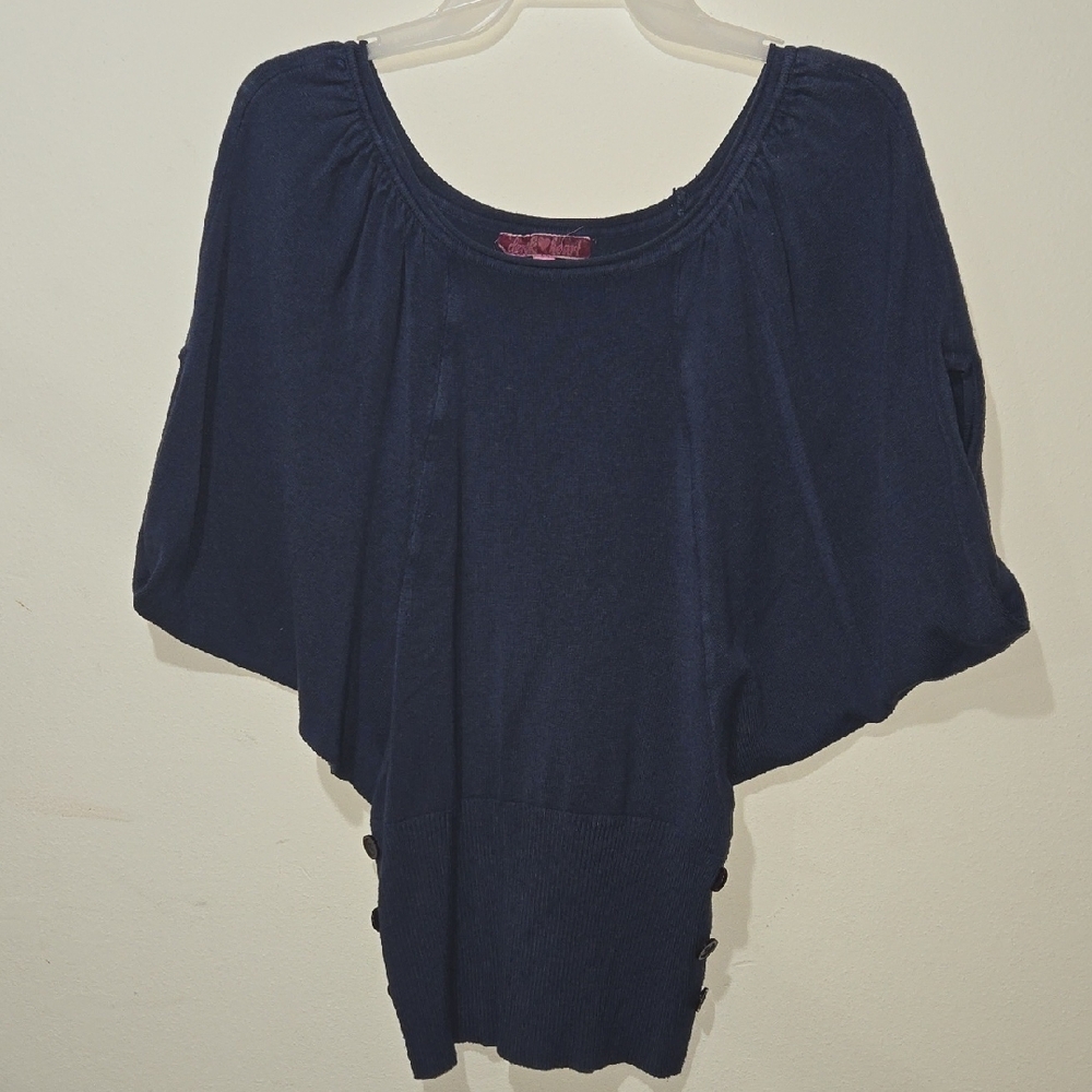 Derek Heart Navy Blue Women's Top